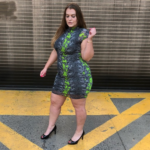 Fashion Nova Dresses & Skirts - Medusa midi dress - Neon Yellow